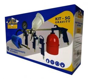 Набір пневмоінструменту для компресора Werk KIT-5G Gravity