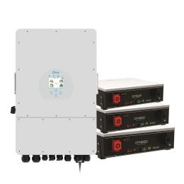 Сонячний інвертор Deye SUN-10K-SG02LP1-EU-AM3-3DY15.36K-LFP-W 10kW 15.36kWh 3BAT LiFePO4 6000 циклів