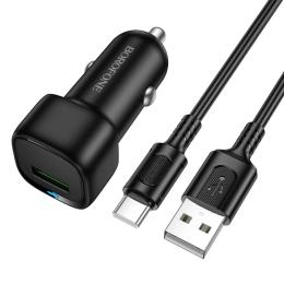 Автомобільний зарядний пристрій для телефона Borofone BZ34 Cloud Black