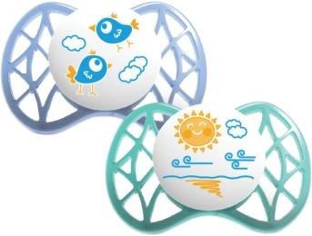 Пустушка Nuvita Air NV7061 Turquoise Blue силіконова, від 0 місяців, симетрична, 2 шт.