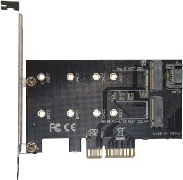 Плата розширення Frime ECF-PCIEtoSSD001.LP PCI-E x4 to M.2 (B &amp; M Key) NGFF