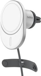 Тримач в авто Belkin Qi2 з бездротовою зарядкою (дефлектор) (WIC008BTGR-NCV2)