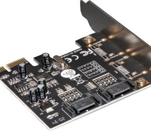 Плата розширення Frime ECF-PCIEto2SATAIII.LP PCI-E to 2 x Sata III 2 внутр. канали, ASM1061