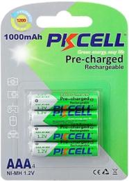 Акумулятор Pkcell 1.2V AAA 1000 мАг NiMH Already Charged 4 шт (PC/AAA1000-4BA)