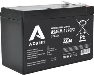 Акумулятор для ДБЖ Azbist Super AGM 12 V 7.0 Ah (ASAGM-1270F2)