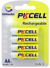 Акумулятор Pkcell 1.2V AA 600 мАг NiMH Rechargeable Battery 4 шт (PC/AA600-4BR)