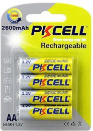 Акумулятор PkCell Rechargeable Battery PC/AA2600-4B 1.2V AA 2600 мАг NiMH 4 шт