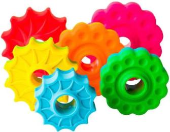 Іграшка-пірамідка Fat Brain Toys SpinAgain F110ML гвинтова тактильна