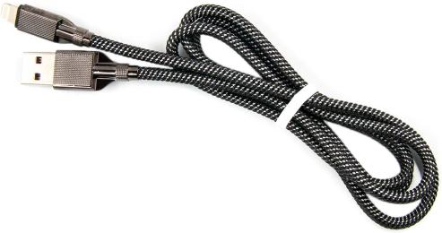Дата-кабель DENGOS NTK-L-KPR-USB3 1m USB (тато) - Lightning (тато) Black