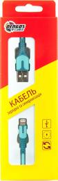 Дата-кабель DENGOS PLS-L-IND 1m USB (тато) - Lightning (тато) Blue