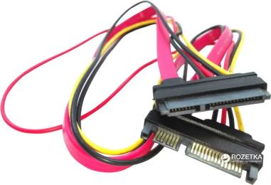 Кабель для компютерних комплектуючих VALUE S0703 SATA 7 + 15pin M/F довжина 0.3 м