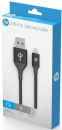Дата-кабель HP DHC-MF100-1M 1m USB(тато) - Lightning(тато) Black