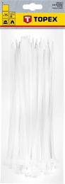 Хомут TOPEX 4.8х200 мм White пластиковий (44E977)