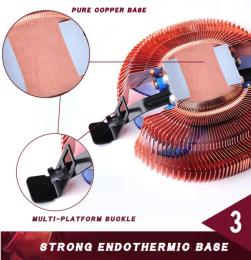 Кулер PcCooler Firebird SPA-801 процесорний, для Intel LGA 115X/775, AMD AM2, 3-pi