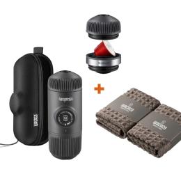Кавоварка Wacaco Nanopresso кавоварка, адаптер для капсул та рушники бариста