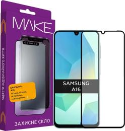 Захисне скло Make Glass Samsung A16 Black
