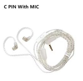 Дротові навушники KZ Audio Standard Cable C MIC Silver