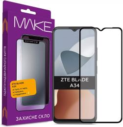 Захисне скло Make Glass ZTE Blade A34
