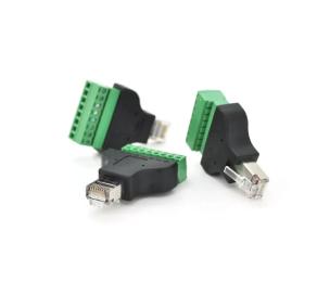 Клемна колодка Proinstal 8Р8С 8-розрядна + RJ45, тато, екранована