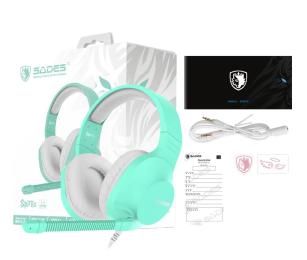 Накладні навушники Sades SA-721 Cyan