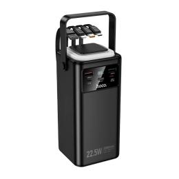 Зовнішній портативний акумулятор Hoco EJ65A High 50 000mAh Black 22.5W+PD20W+four-cables