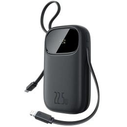 Зовнішній портативний акумулятор Baseus EnerFill FC31 Dual-Cable 10000mAh Black 22.5W (PPQD3-1022D)