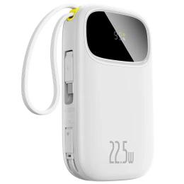 Зовнішній портативний акумулятор Baseus EnerFill FC31 Dual-Cable 10000mAh White 22.5W (PPQD3-1022D)