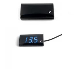Світлодіодний цифровий вольтметр герметичний IP99, діапазон вимірювань від 8V до 18V, White