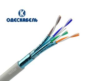 Вита пара OK-Net КПпВЭ-ВПЭ 600 Мгц 4 пари 0.56мм F/FTP-cat.7, Ok-net Одескабель 500м (7935051)
