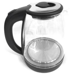 Електрочайник BITEK BT-3110 Black скляний, LED підсвічування, 1.8 л, 2400 Вт