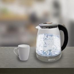 Електрочайник BITEK BT-3110 Gray скляний, LED підсвічування, 1.8 л, 2400 Вт