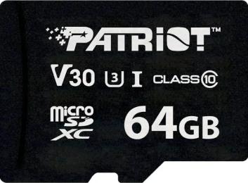 Карта памяті Patriot micro SDXC 64GB Patriot U3 C10 V30 VX Series (PSF64GVX31MCX)