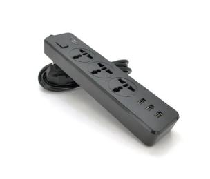 Мережевий фільтр Voltronic ТВ-Т13 Black 3 розетки + 3 USB, 2 м, перетин 3х0,75мм, 2500W