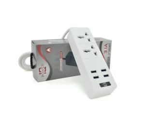 Мережевий фільтр Voltronic ТВ-Т07 White 2 розетки + 4 USB, 2 м, перетин 3х0,75мм, 2500W