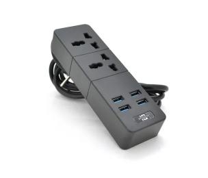 Мережевий фільтр Voltronic ТВ-Т07 Black 2 розетки + 4 USB, 2 м, перетин 3х0,75мм, 2500W