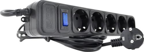 Мережевий фільтр Europower EPB530 Black 220 В 2 кВт 5 розеток 3 м, переріз 3х0.5 мм Q40