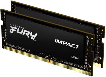 Оперативна память Kingston FURY Impact SO-DIMM 2x32GB/3200 DDR4 Black (KF432S20IBK2/64)