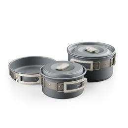 Набір посуду (2 каструлі, сковорідка) Naturehike CNK2450CF010, алюміній