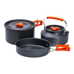 Набір туристичного посуду 3 предмети 16,5/14,5/17,5 см TS Kitchen HP39577C