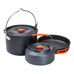 Набір туристичного посуду 3 предмети 21/18/22 см TS Kitchen HP39578C