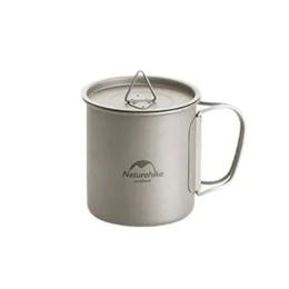 Чашка туристична Naturehike NH20CJ005 титанова з ручкою 600 мл (6927595769966)