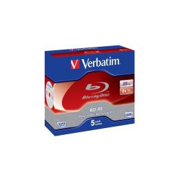 Диск Verbatim BD-RE SINGLE LAYER 25GB 2X White Blue SURFACE HARD COAT (JC-5 шт)