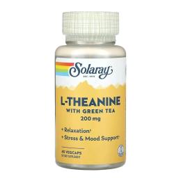 Амінокислота Solaray L-Theanine 200mg - 45 vcaps (2023-10-6990)