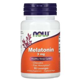 Амінокислота Now Foods Melatonin 3mg - 90 lozenges (100-91-0173336-20)