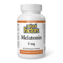 Амінокислота Natural Factors Melatonin 5mg - 90 tabs (2023-10-5750)