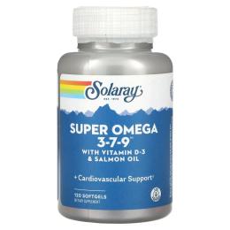 Рибячий жир та омега Solaray Super Omega 3-7-9 - 120 softgels (2023-10-6970)
