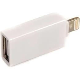 Кабельний перехідник PowerPlant (CA910403) OTG USB Type-A (мама)  -  Lightning (тато) White