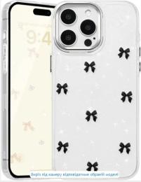 Чохол-накладка Infinity Silicone для iPhone 17 Pro Max Transparent Black Бантики