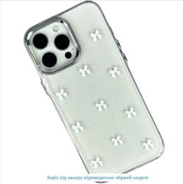 Чохол-накладка Infinity Silicone для iPhone 17 Pro Max Transparent White Бантики