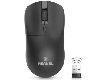 Мишка REAL-EL RM-307W Black (EL123200051)